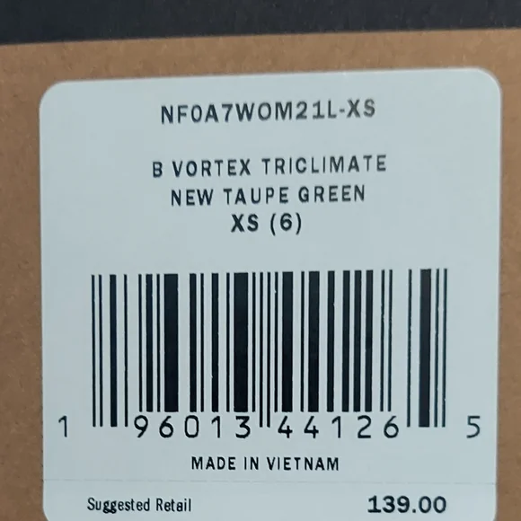 The North Face Vortex Tri-Climate Jacket Taupe & Green Size XS (6) NWT - Picture 2 of 13